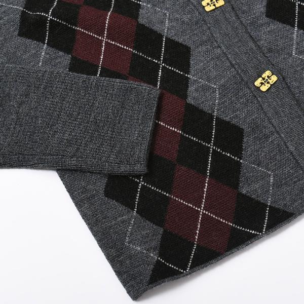 GANNI ARGYLE KNIT CARDIGAN