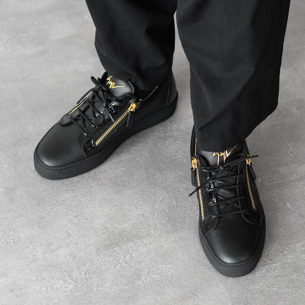 GIUSEPPE ZANOTTI 가죽 로고 스니커즈