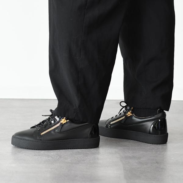 GIUSEPPE ZANOTTI 가죽 로고 스니커즈