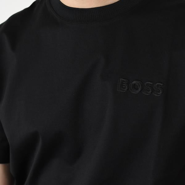 HUGO BOSS コットンジャージーTシャツ ロゴエンブロイダリー