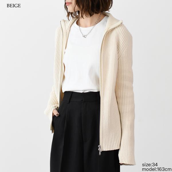 JILSANDER コットン リブ ニット カーディガン