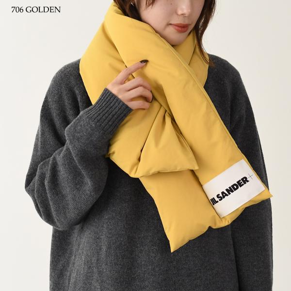 JILSANDER ロゴ ダウンマフラー