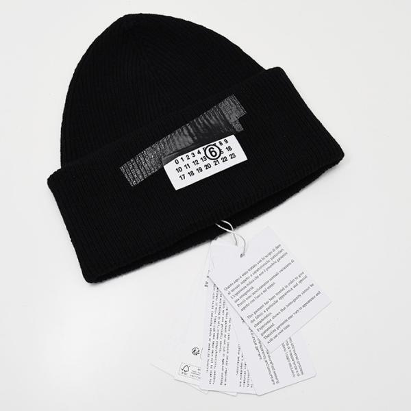 MM6 MAISON MARGIELA 테이프 라벨 울 비니