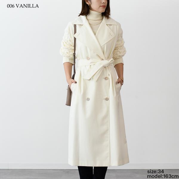 MAX MARA CICLADI 치클라디 울 코튼 개버딘 트렌치 코트