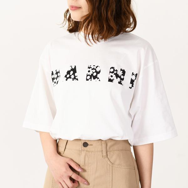 MARNI マルニ Pop Fields ロゴ コットンTシャツ