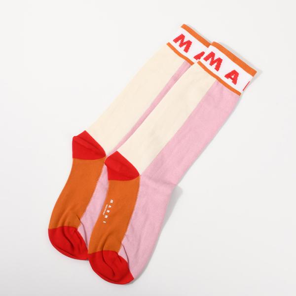 MARNI カラーブロック コットン製ソックス