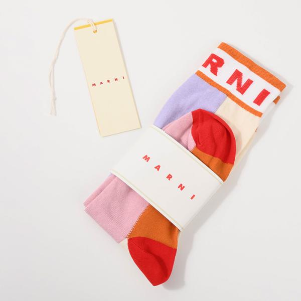 MARNI カラーブロック コットン製ソックス