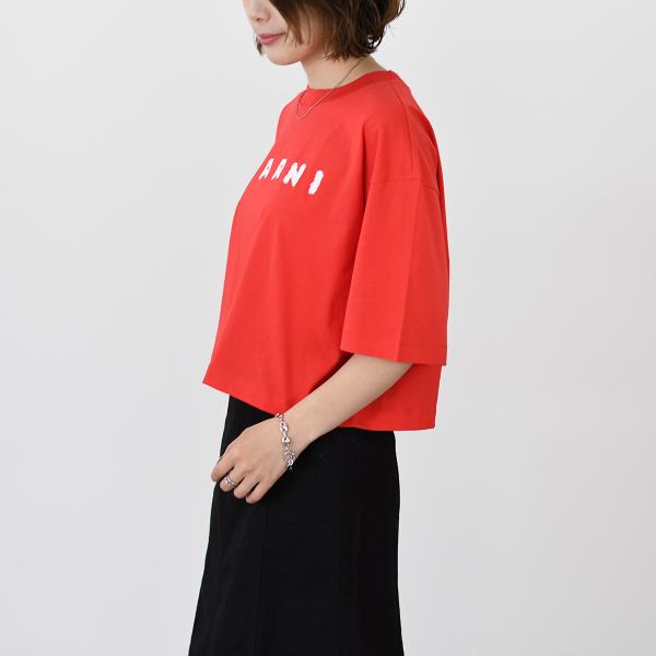 MARNI マルニスクリブルロゴ ボクシーTシャツ