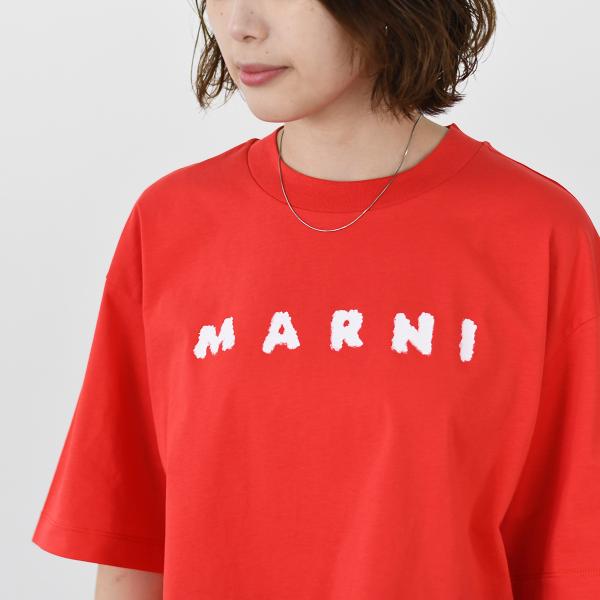 MARNI マルニスクリブルロゴ ボクシーTシャツ