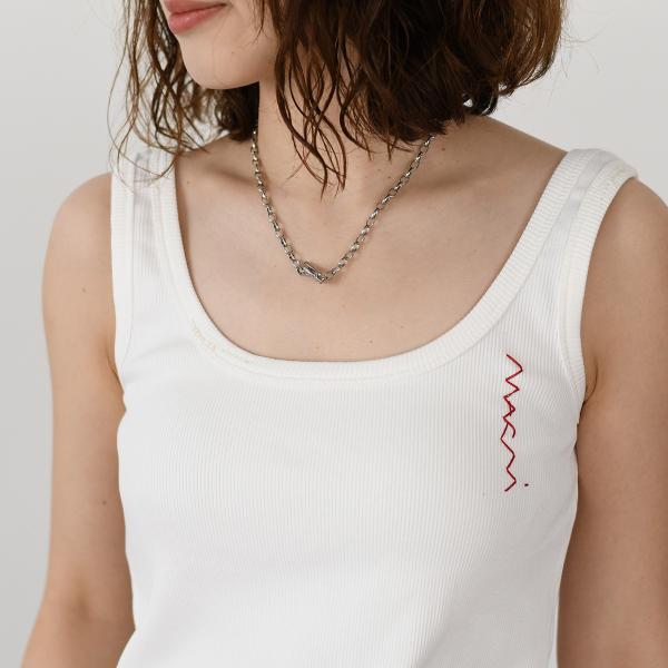 MARNI ロゴ刺繍タンクトップ