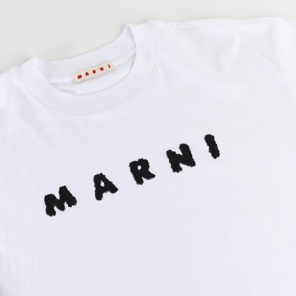 MARNI マルニスクリブルロゴ オーバーサイズ ジャージーTシャツ