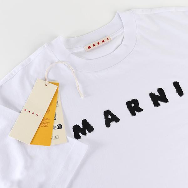 MARNI マルニスクリブルロゴ オーバーサイズ ジャージーTシャツ