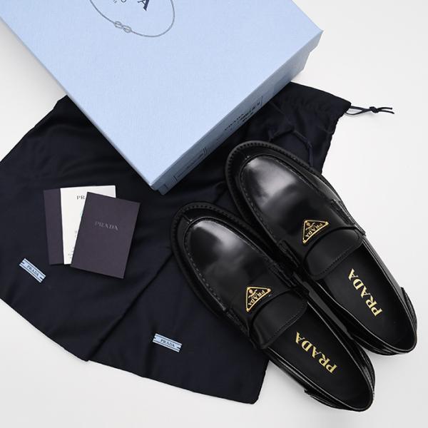 PRADA プラダ ブラッシュド レザー ローファー