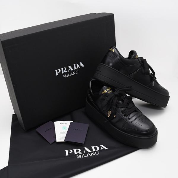 PRADA 프라다 다운타운 볼드 가죽 운동화