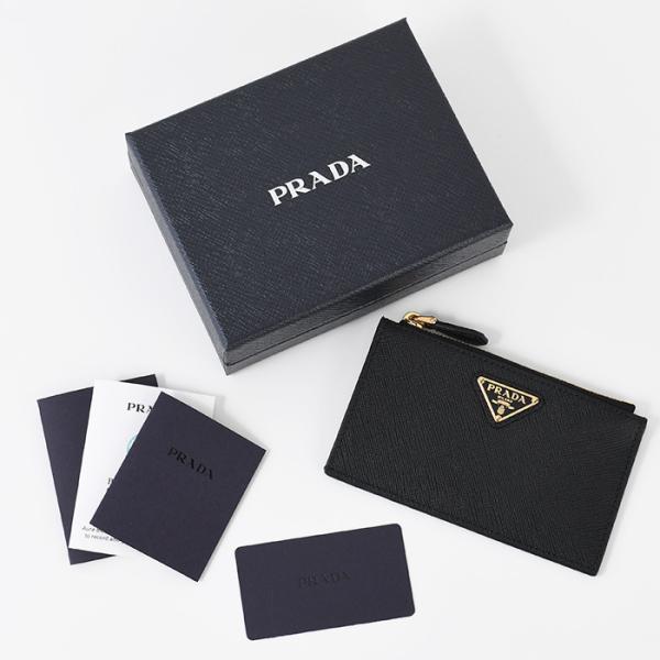 PRADA 사피아노 트라이앵글 카드 케이스