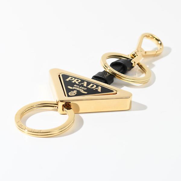 PRADA レザー×メタル キーリング