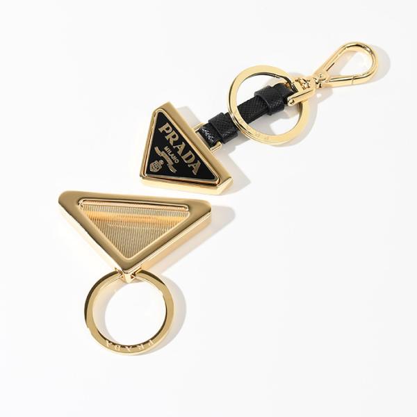 PRADA レザー×メタル キーリング