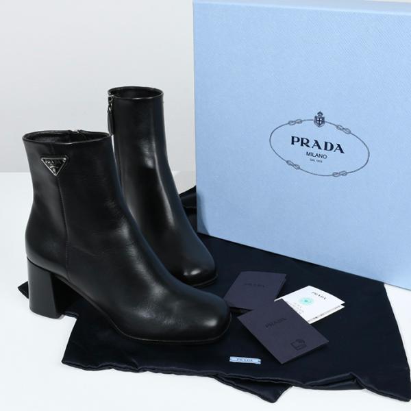 PRADA レザー ブーティー