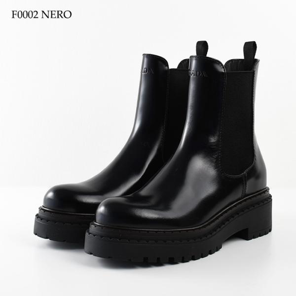 PRADA レザー チェルシーブーツ