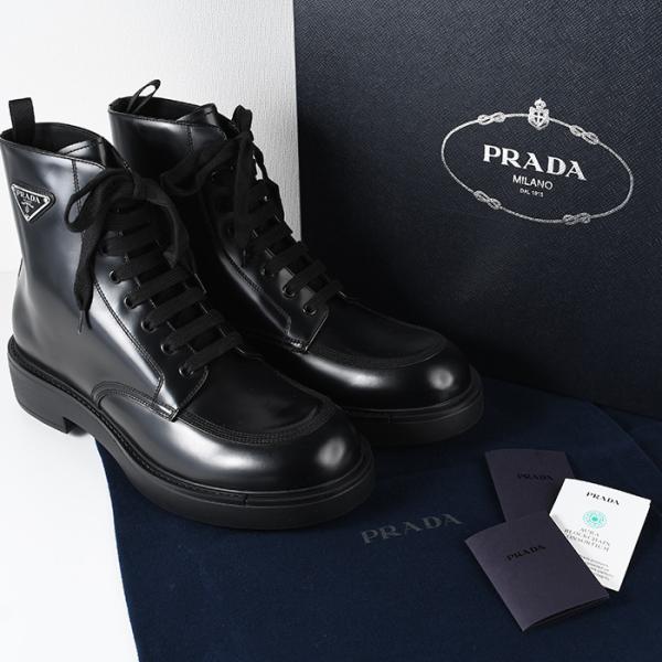 PRADA ブラッシュドレザー ブーツ