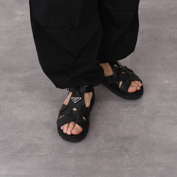 PRADA プラダ ラバー クロスサンダル