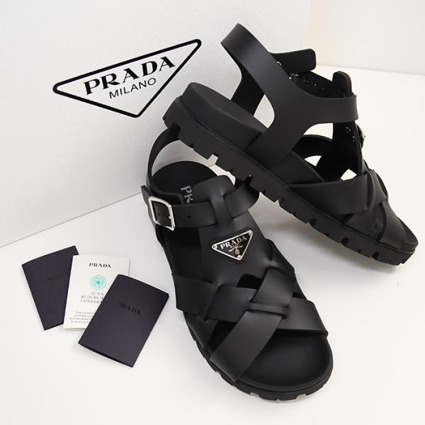 PRADA プラダ ラバー クロスサンダル