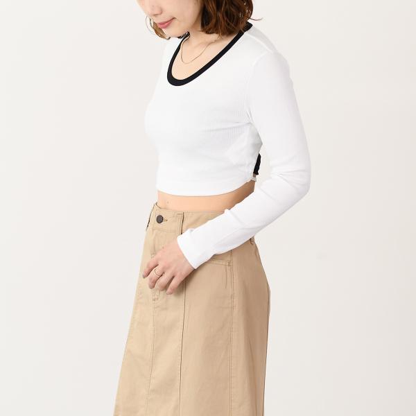 PATOU オープンバック クロップドTシャツ