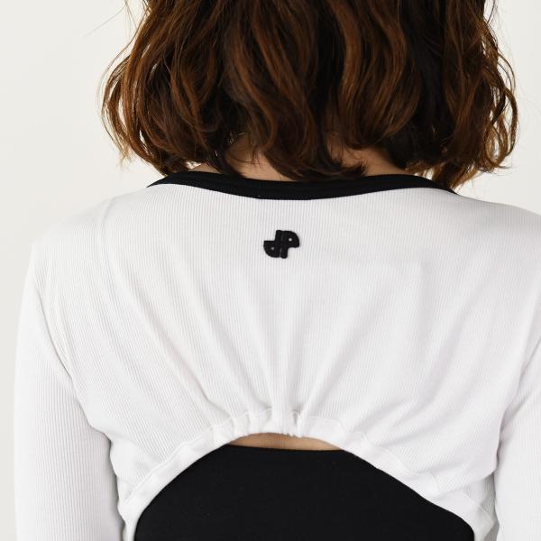 PATOU オープンバック クロップドTシャツ