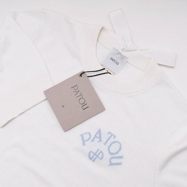PATOU Organic cotton and polyester bow collar sweater