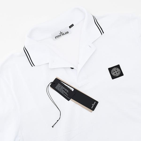 STONE ISLAND ストーンアイランド 2200010 Compassパッチ ショートスリーブ ポロシャツ スリムフィット