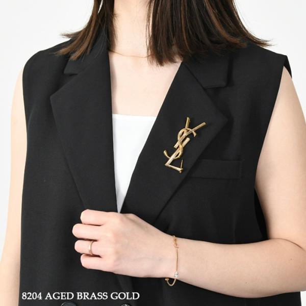SAINT LAURENT オピウム YSL スネークメタルブローチ