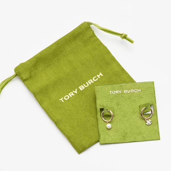 TORY BURCH 토리버치 키라 미스매치 펄 하기-후프 귀걸이