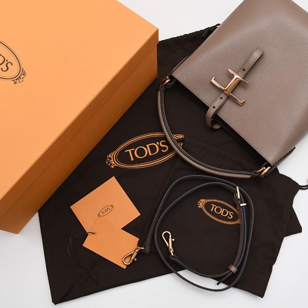 TOD'S トッズ T タイムレス レザー バケット バッグ ミニ