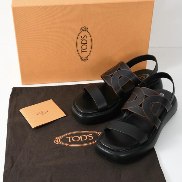 TOD'S 컷아웃 로고 샌들
