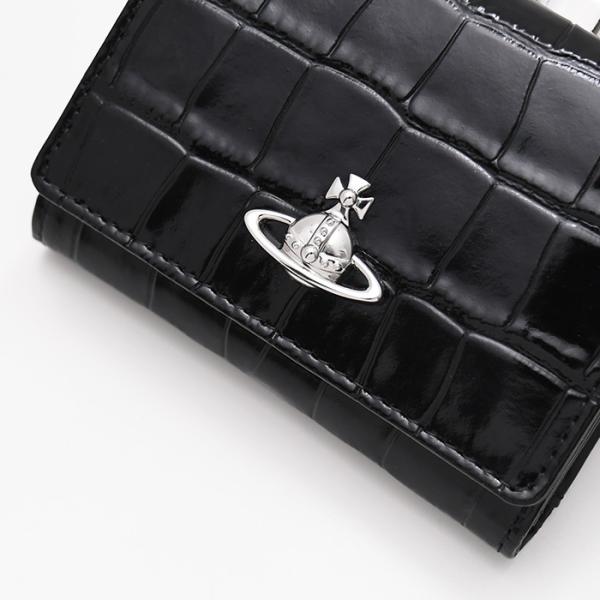 Vivienne Westwood EMBOSS CROC LEATHER 口金三つ折り財布