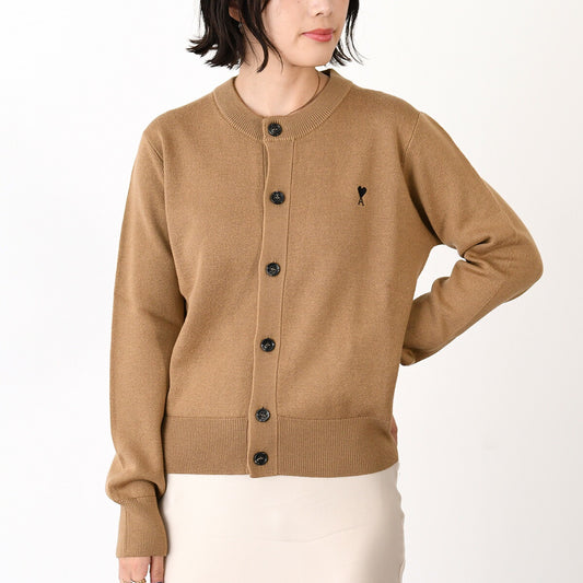 AMI PARIS Ami De Coeur 메리노 울 니트 가디건 