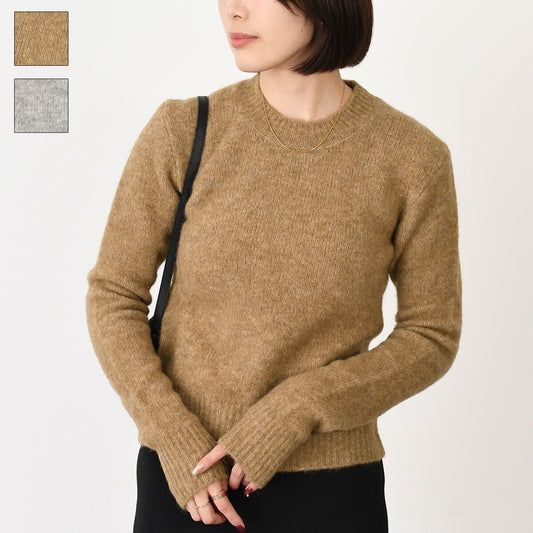 AMI PARIS Ami 크루넥 울 &amp; 알파카니트 스웨터 