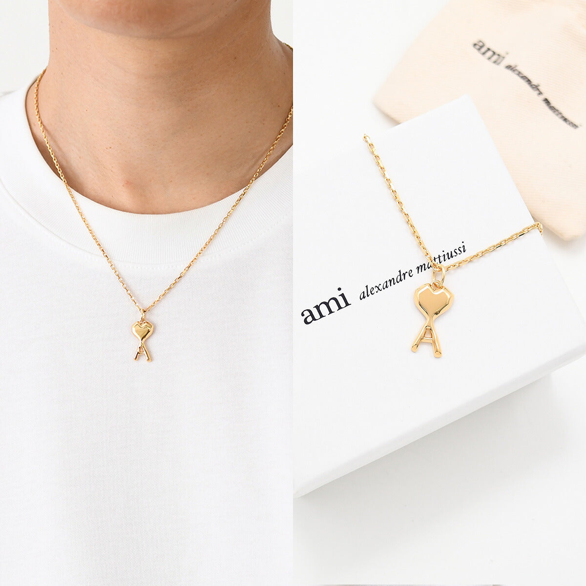 AMI PARIS Ami De Coeur スモールハンマード ペンダント