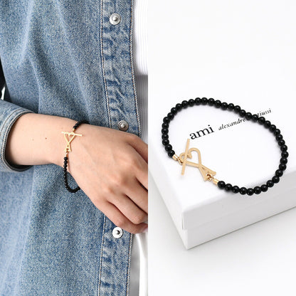 AMI PARIS AMI DE COEUR パール ブレスレット