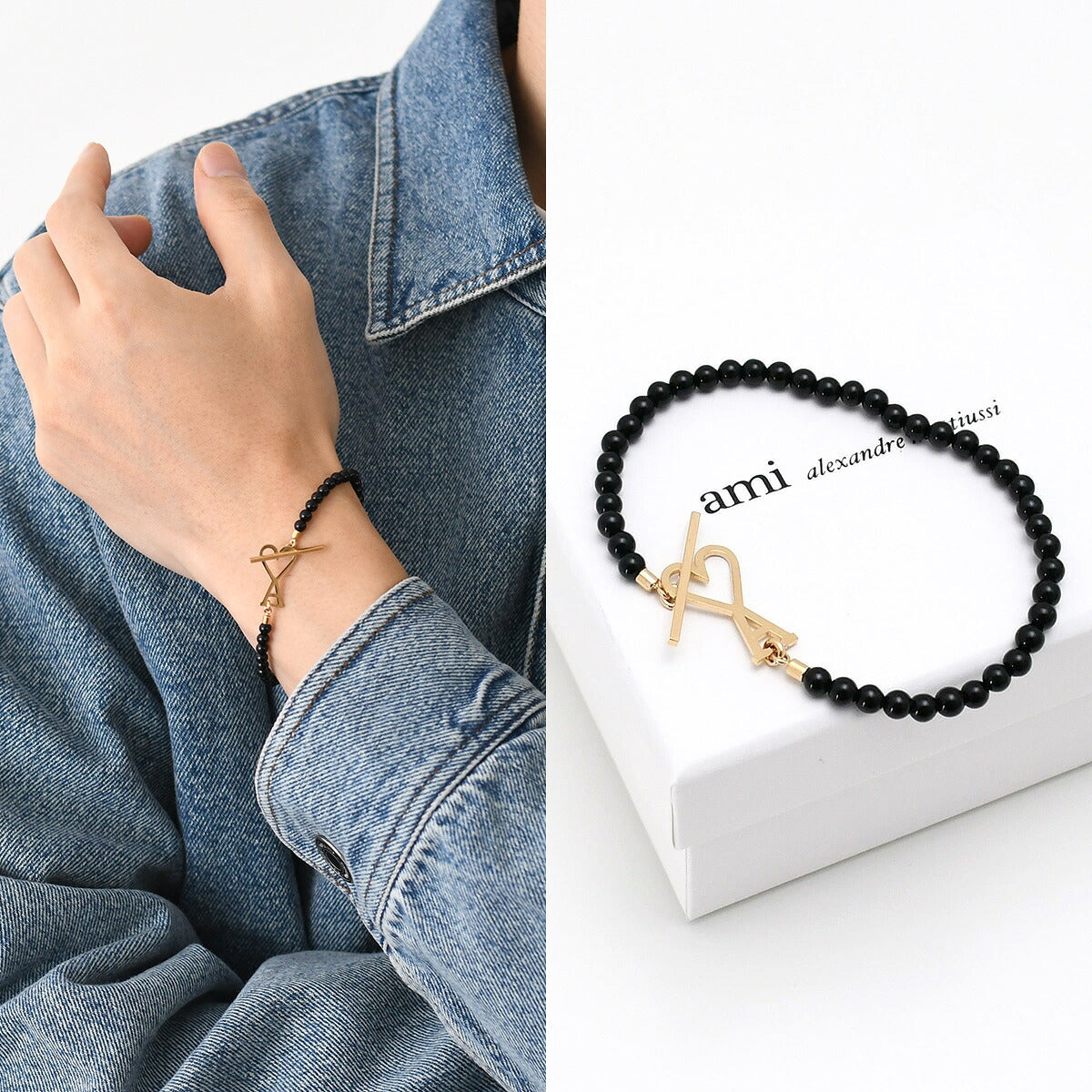 AMI PARIS AMI DE COEUR パール ブレスレット