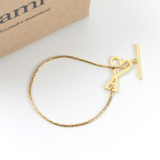 AMI PARIS AMI DE COEUR 체인 팔찌 