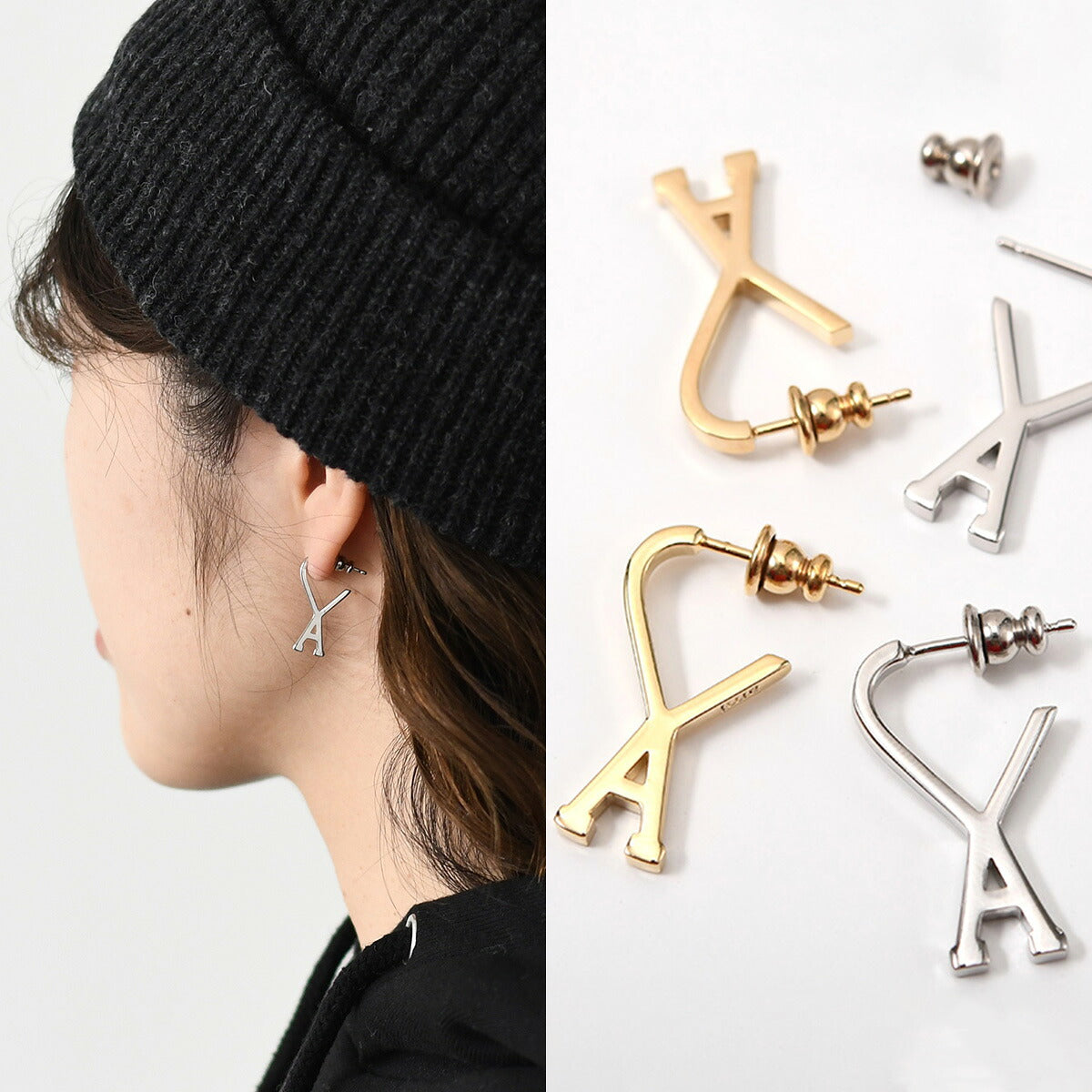 AMI PARIS Ami de Coeur スモール フープピアス