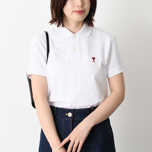 AMI PARIS organic cotton piqué polo shirt 