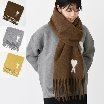 Ami De Coeur アルパカ ピュアウール ポリアミドブレンド オーバーサイズ スカーフ