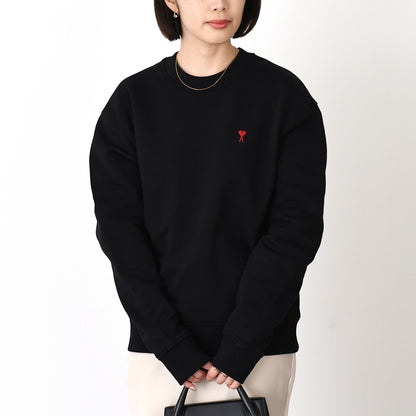 AMI PARIS Ami de Coeur Loopback Organic Cotton Fleece Sweatshirt 