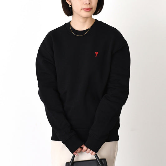 AMI PARIS Ami de Coeur Loopback Organic Cotton Fleece Sweatshirt 