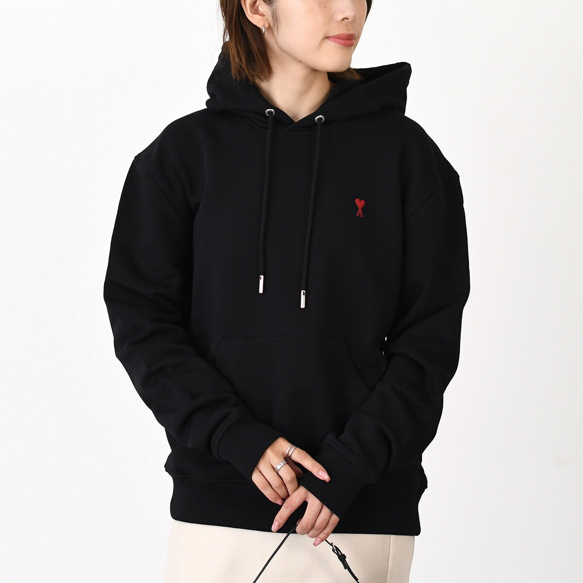 Ami de Coeur 루프백 오가닉 코튼 플리스 파커 