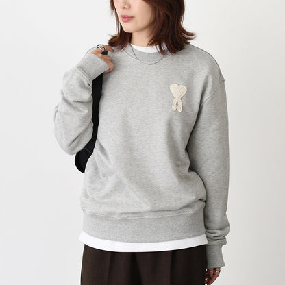 AMI PARIS Ami De Coeur ループバック ライトフリース ロングスリーブ スウェットシャツ