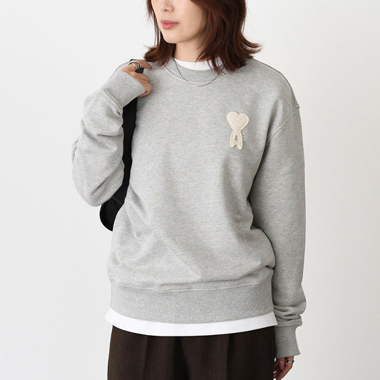 AMI PARIS Ami De Coeur ループバック ライトフリース ロングスリーブ スウェットシャツ
