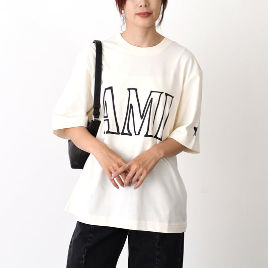 AMI PARIS ティック コットンジャージー ショートスリーブ プリントTシャツ